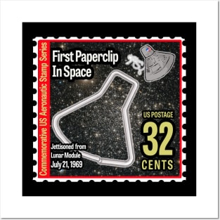 US STAMP FIRST PAPERCLIP IN SPACE Posters and Art
